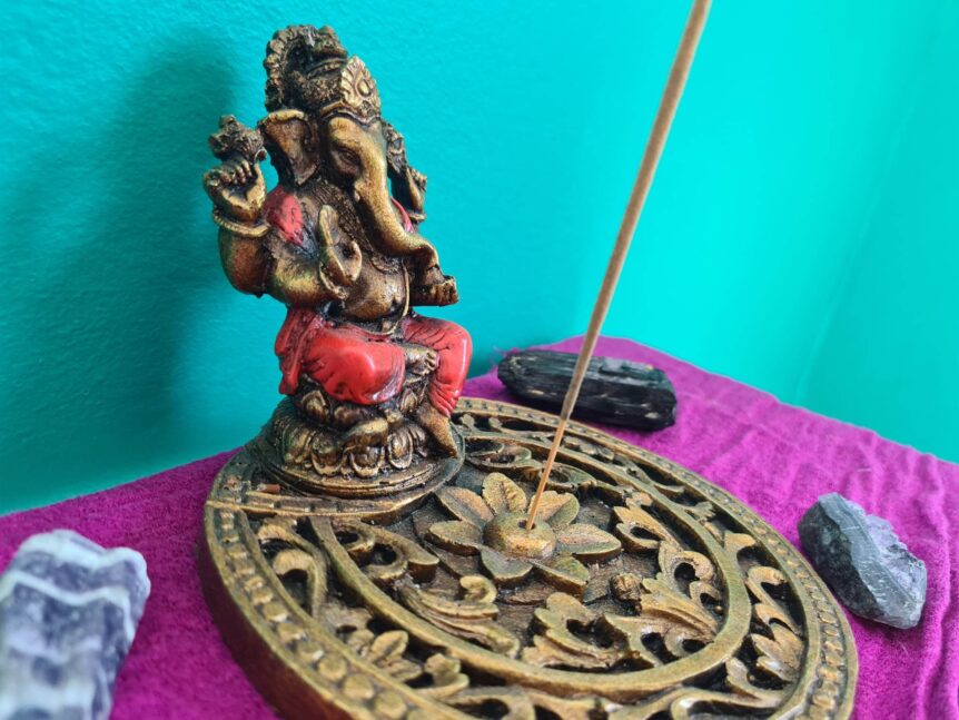 Ganesha incense burner red RRD Tattoo Supplies