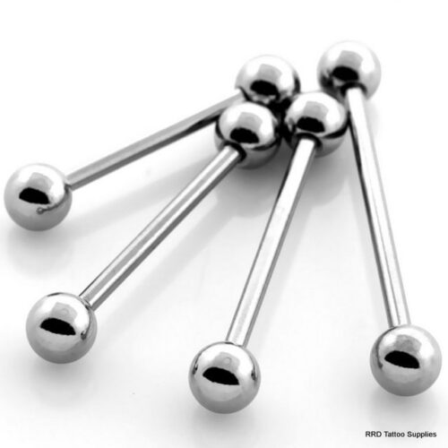 14G(1.6MM) TONGUE BARBELL WITH 5MM BALLS RRD Tattoo Supplies